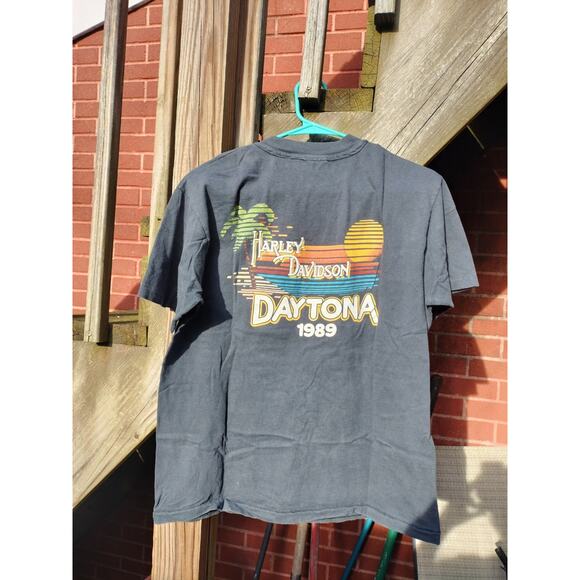 Vintage 1989 Harley Davidson Daytona Bike Week Tshirt Men's L Single Stitch - Picture 5 of 8